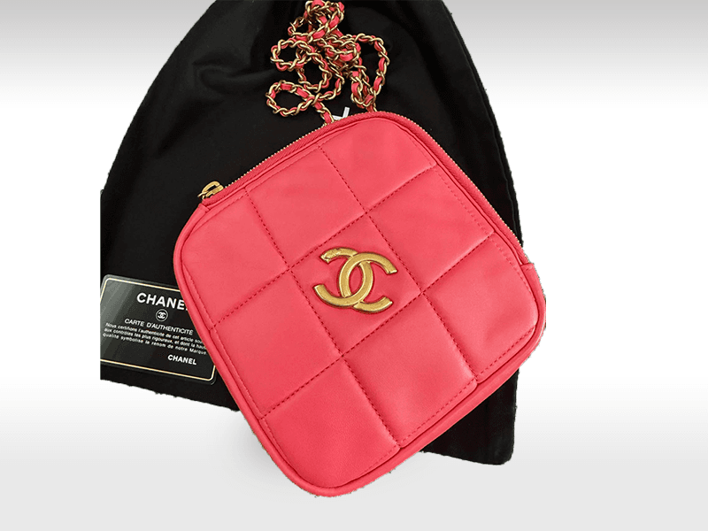 Chanel Pink Quilted Leather Diamond CC Sling Bag - New Preloved